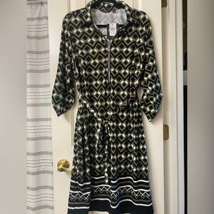 Mlle Gabrielle Women’s Geometric Patterned Dress Size 2X NWT